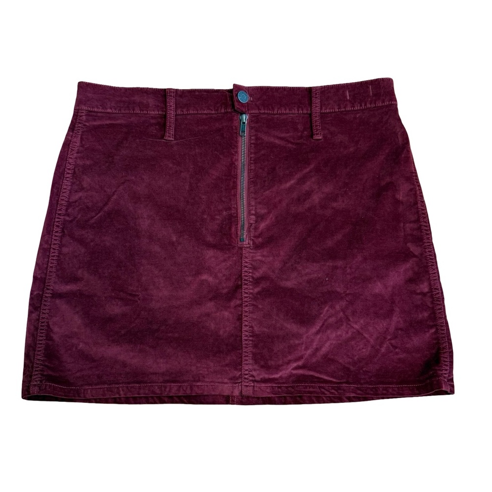 Madewell Velveteen Rust Red Skirt